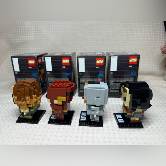 LEGO Justice League BrickHeadz Aquaman 41600 Flash 41598 Cyborg 41601 WW 41599 - Picture 2 of 4